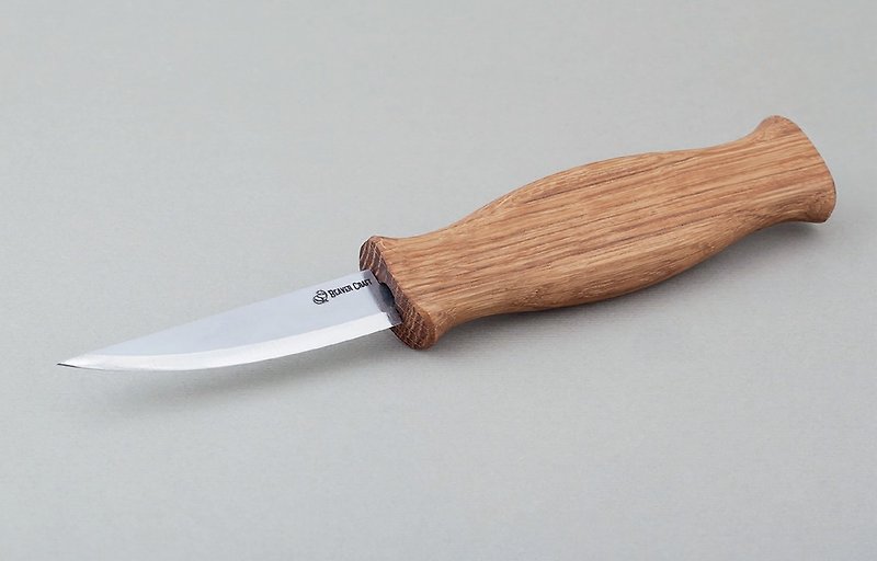 Classic wood carving knife (oak grip) - อื่นๆ - โลหะ สีนำ้ตาล
