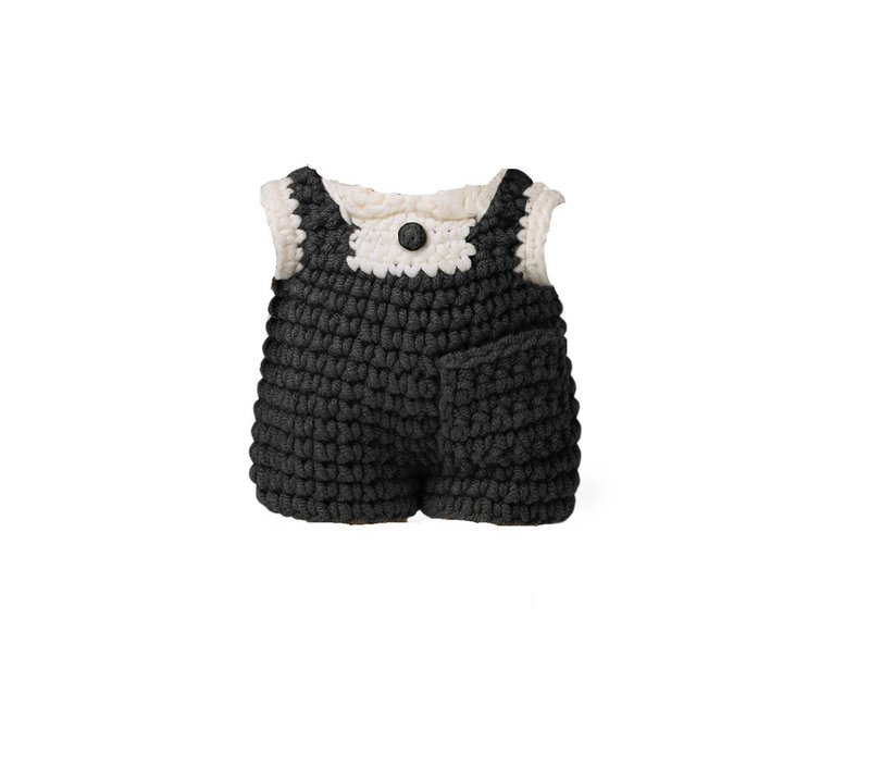 Just Dutch | School uniform overall handmade - Stuffed Dolls & Figurines - Cotton & Hemp Black