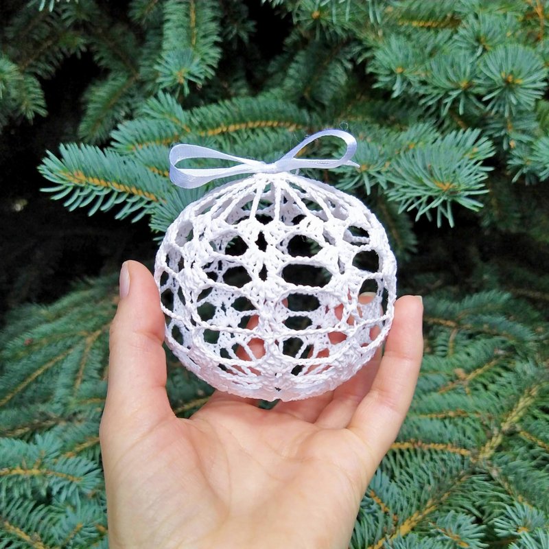 聖誕樹裝飾品 white, Christmas Gift Wrapping, Handmade xmas gifts, 圣诞树饰物 - 擺飾/家飾品 - 棉．麻 白色
