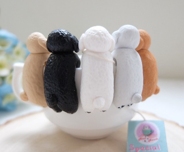 Toy Poodle Tea Bag Holder - Poodle Tea bag Holder - Shop Mini