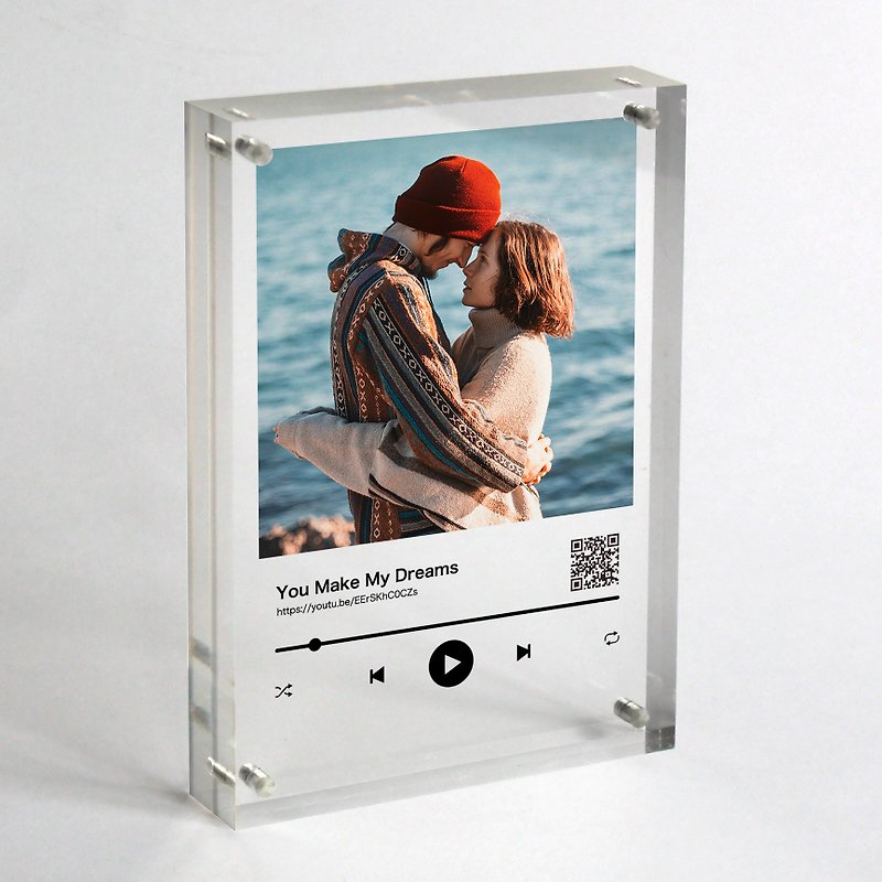 定製化亞克力相框 客製照片音樂或錄音 情侶情人節禮物 - 裝飾/擺設  - 壓克力 