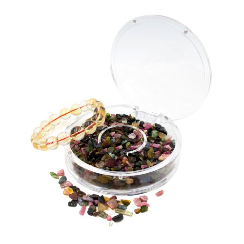 正佳珠寶 Gemsrich Jewelry 【正佳珠寶】彩碧璽 消磁淨化水晶圓盒 卡榫磁鐵釦
