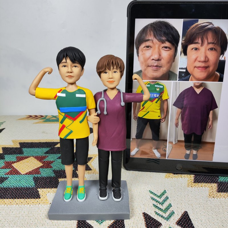 ตัวละครแขก, แต่งงาน, ครบรอบ, ของขวัญ, กำหนดเอง, 3D, หุ่น, ภาพวาดบุคคล - ตุ๊กตา - ดินเหนียว หลากหลายสี