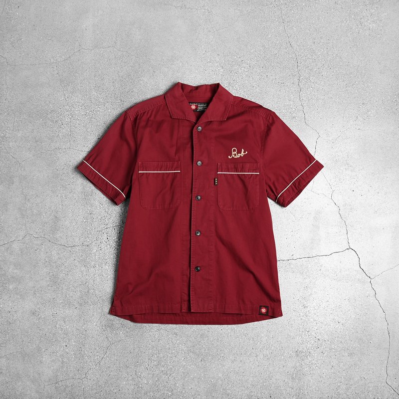Bowling Shirts保齡球衫 / 夏威夷襯衫、 古巴襯衫、古著襯衫穿搭 - 男襯衫/休閒襯衫 - 棉．麻 紅色