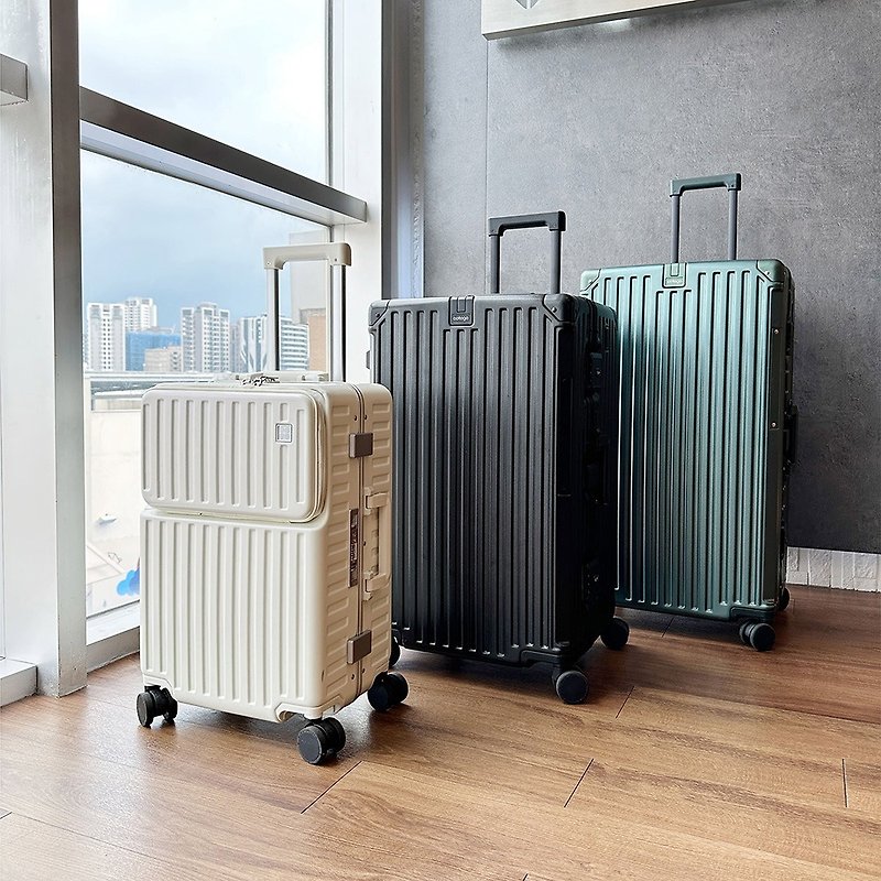 cctogo cup electric suitcase - 30 inches + 20 inches aluminum frame box - Luggage & Luggage Covers - Plastic Multicolor