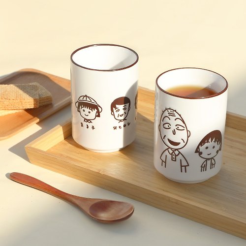 NORNS 櫻桃小丸子湯吞杯-日式湯吞杯 手握杯 茶杯 陶瓷杯子 餐具