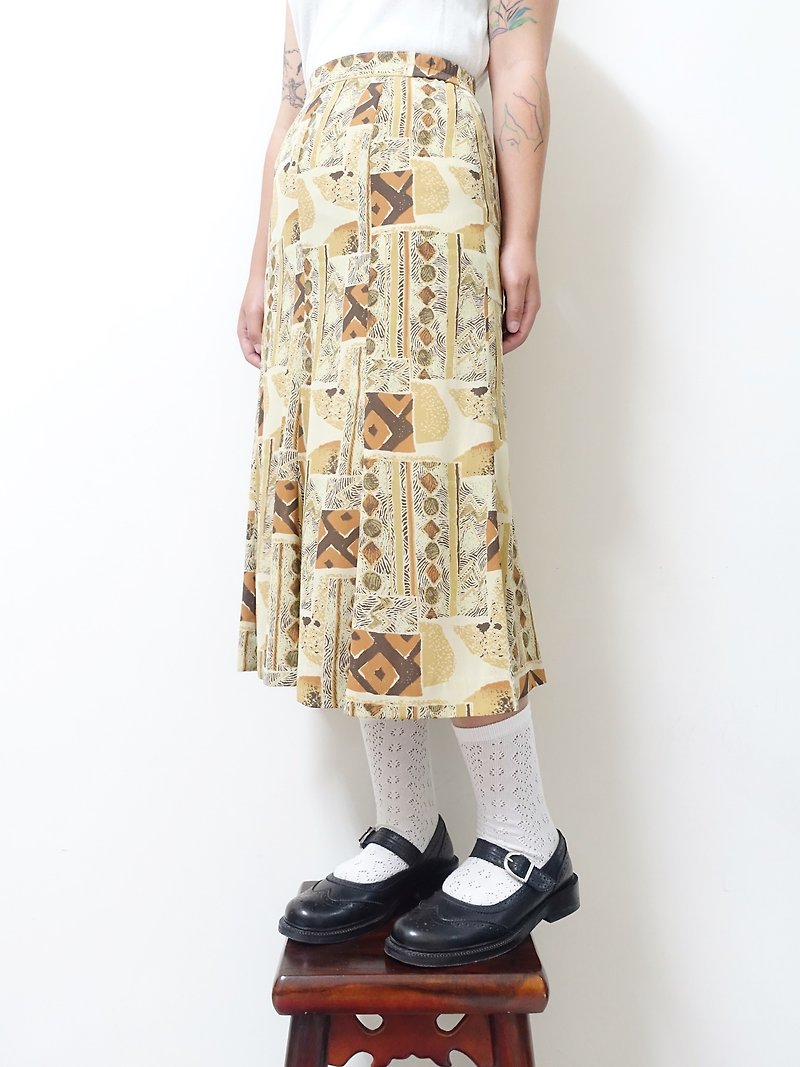 Awhile | Vintage skirt no.206 - Skirts - Polyester Multicolor