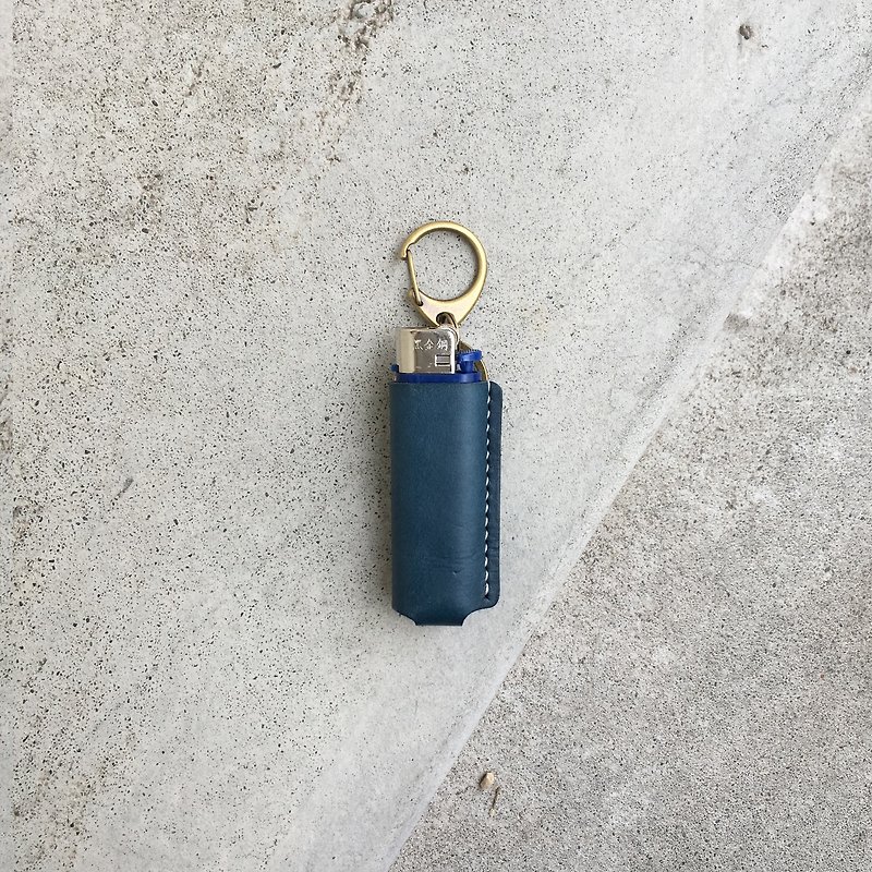 Lighter leather case-leather cover - Other - Genuine Leather Blue