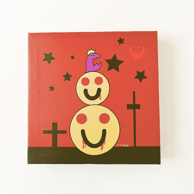 無框畫│血餅乾 ( 童趣 怪奇 canvas print ) - 海報/掛畫/掛布 - 木頭 