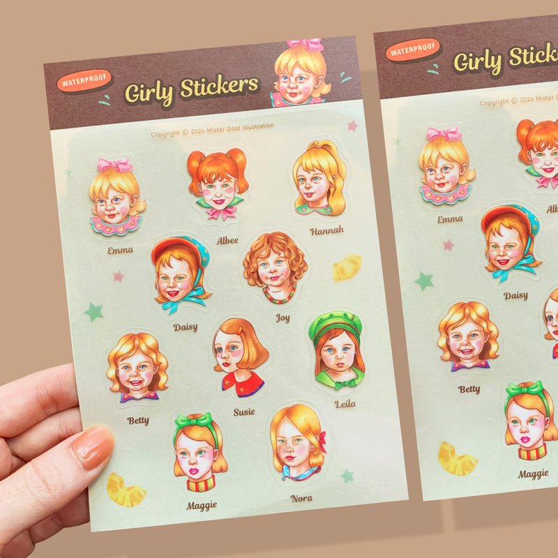 Retro Sister-Transparent Cut Sticker - Stickers - Plastic Orange