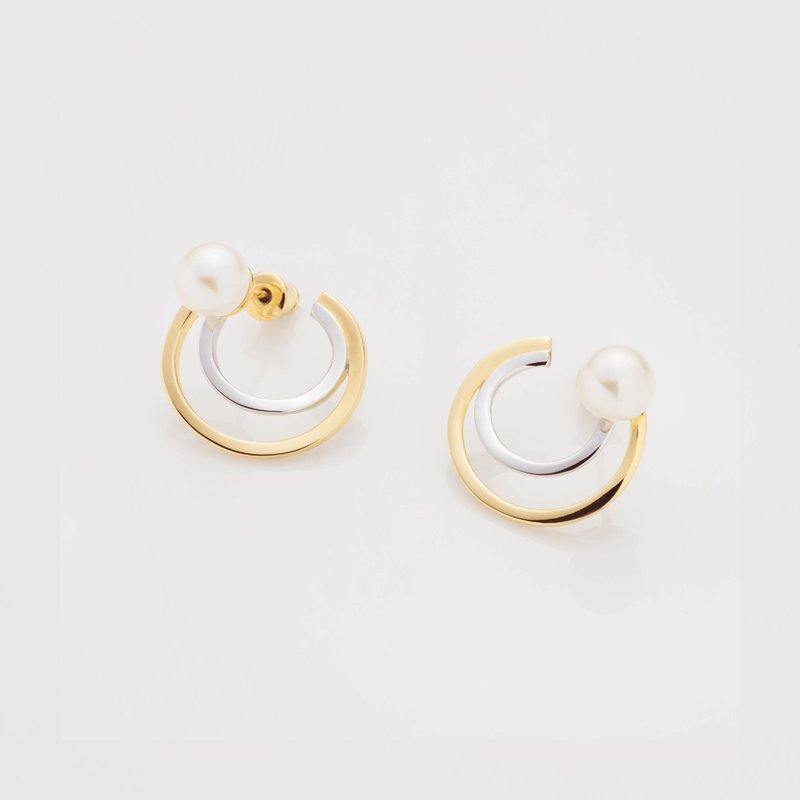 永恆綻放 / Claudette earrings 一對 - 耳環/耳夾/耳骨夾 - 銅/黃銅 金色