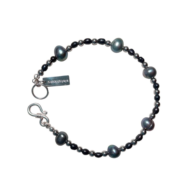 Black Pearl Bracelet 044 - 手鍊/手環 - 珍珠 黑色