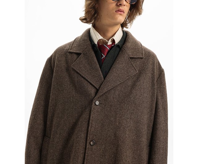 800gウール混】アンベスノ(UN)オールドマネーロウスタイル ラフサンド