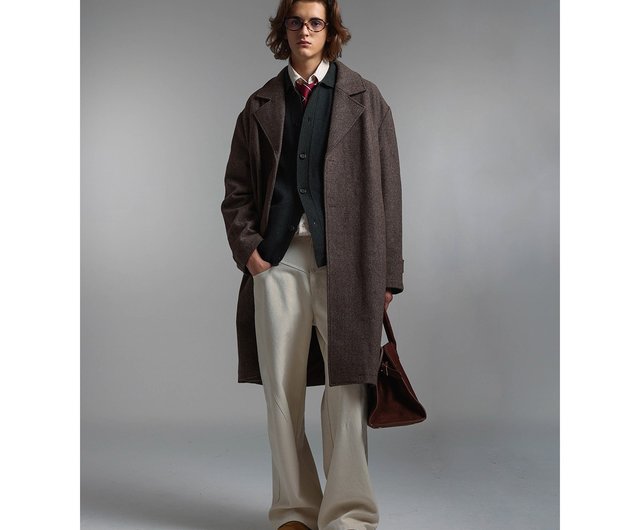 800g ウール混紡】Unvesno(UN) オールドマネーRow風 粗砂テーラード