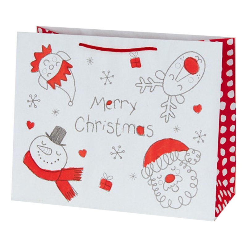 Illustration Christmas / Christmas gift bags - วัสดุห่อของขวัญ - กระดาษ สีแดง