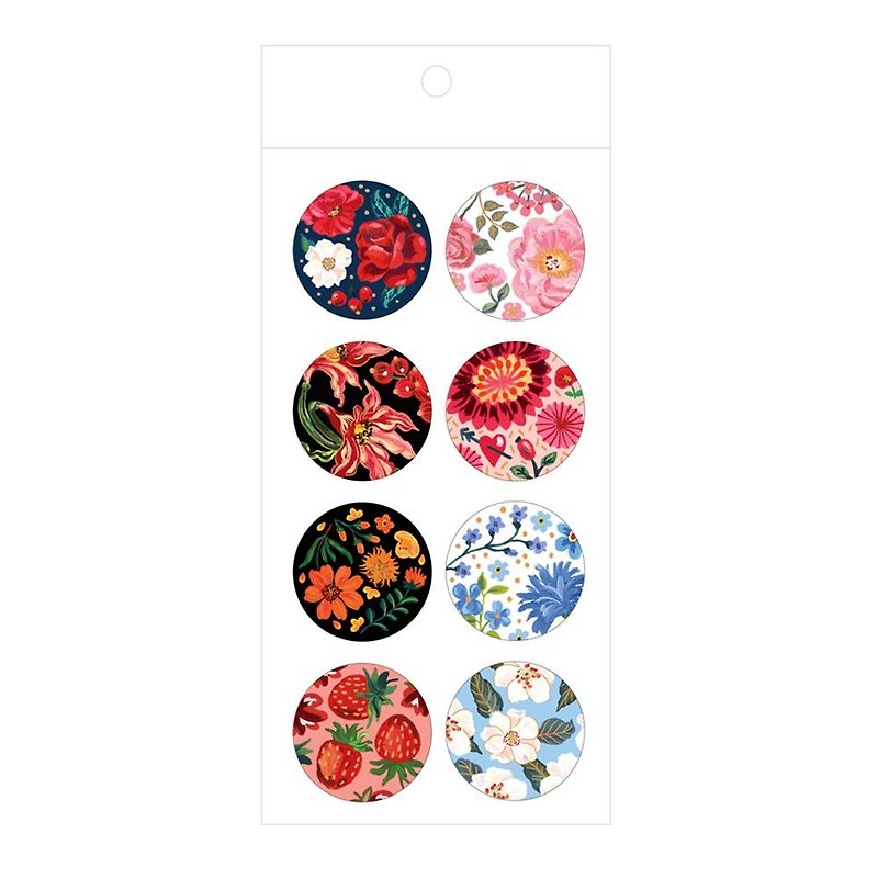 7321 Painted Graffiti Decoration Round Bronzing Seal M-NL Flower Sketch Teng, 73D88865 - Stickers - Paper Multicolor