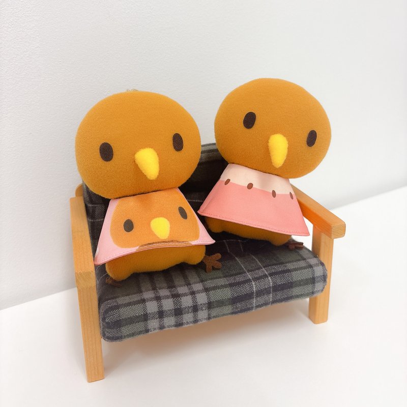 奇異鳥君 玩偶 雙面可穿小洋裝 紅色奇異果 - 其他 - 聚酯纖維 咖啡色