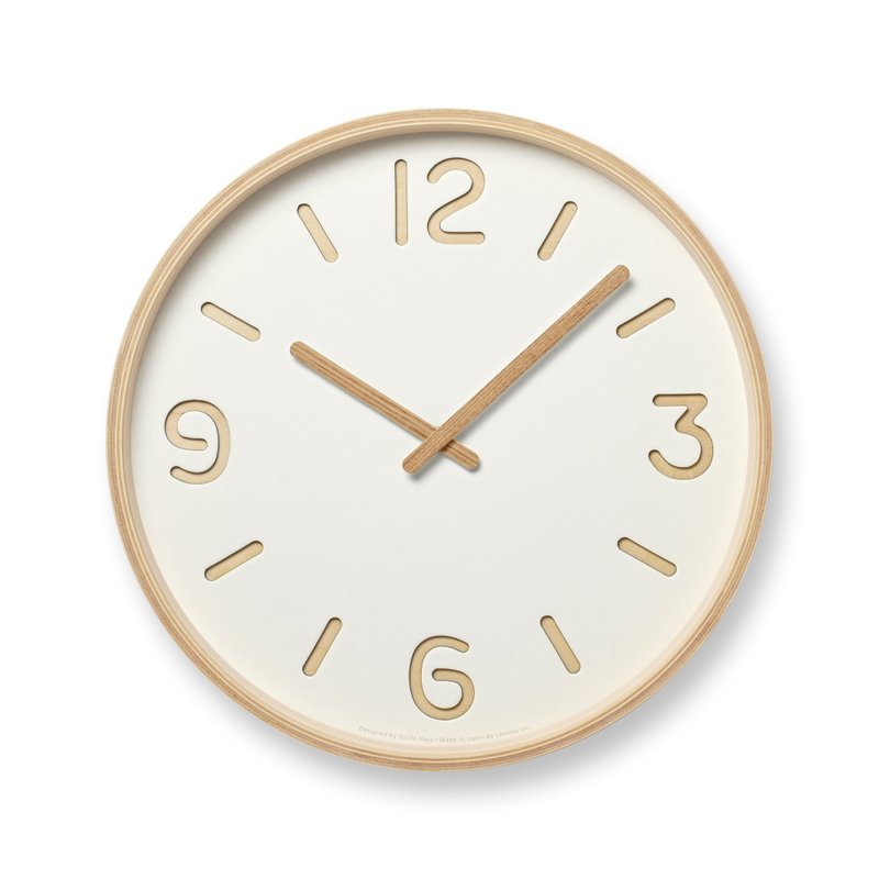 Lemnos Thomson Paper 時鐘 - 絹白 - 時鐘/鬧鐘 - 木頭 白色