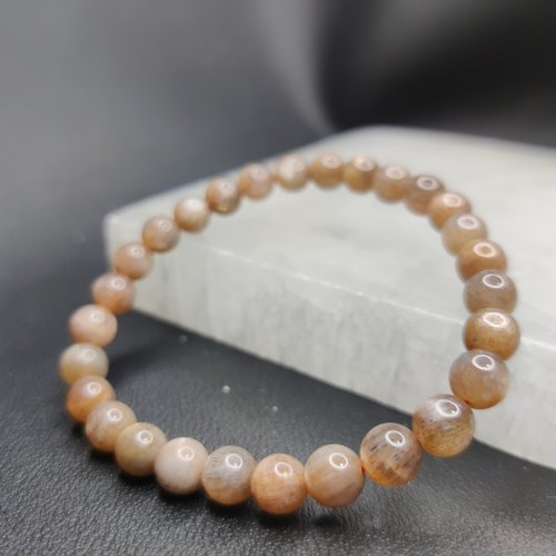 Double W 天然水晶創作館 【訂製品】黑金骨幹 黑金太陽石 Sun Stone 9-12mm 手串 手鍊