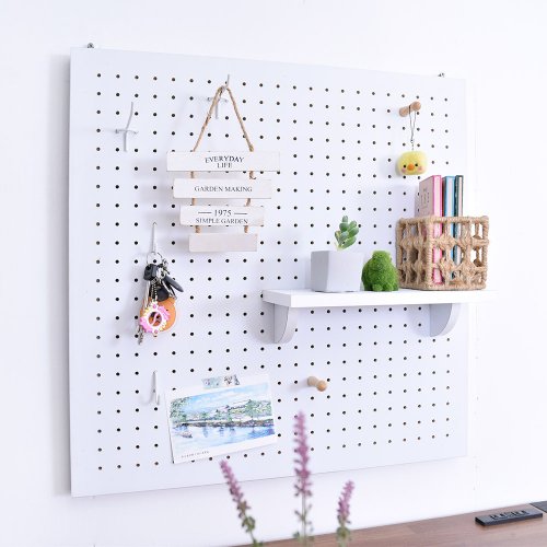 凱堡家居 | 洞洞板專門店 木紋風 60 x 60cm 洞洞板牆面收納組 置物架 洞洞板 【H05264】