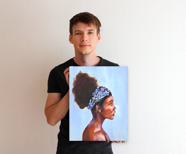 アフリカ系アメリカ人の絵画 アフリカの女王 オリジナルアート