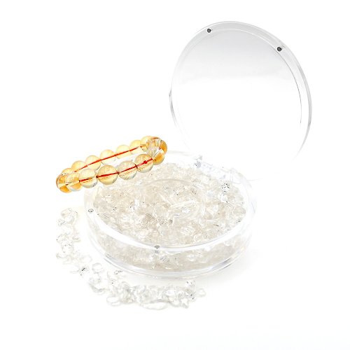 正佳珠寶 Gemsrich Jewelry 【正佳珠寶】白水晶 消磁淨化水晶圓盒 卡榫磁鐵釦