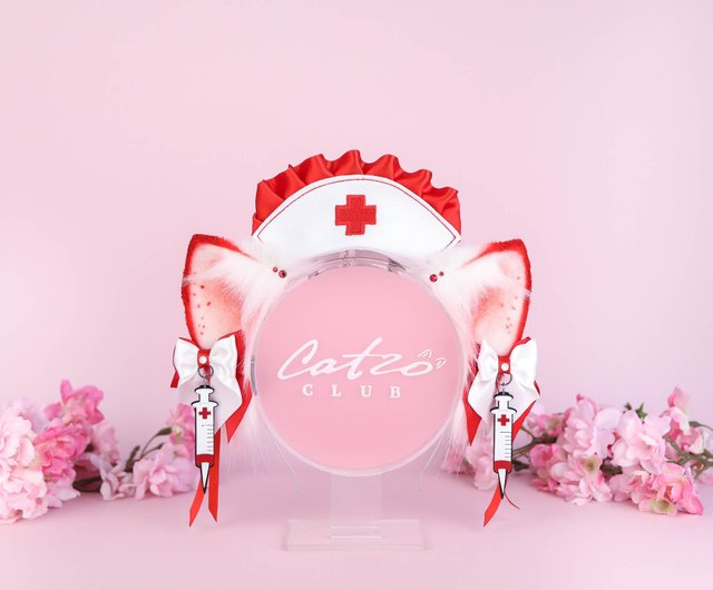 Pink Nurse Cat Ears - Shop Catzo Club Hair Accessories - Pinkoi