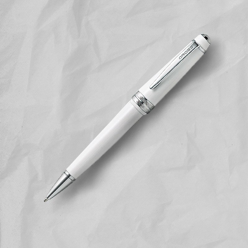 【CROSS】 Bailey Light貝禮輕盈系列亮白原子筆  (原廠正貨) - 原子筆/中性筆 - 其他材質 白色