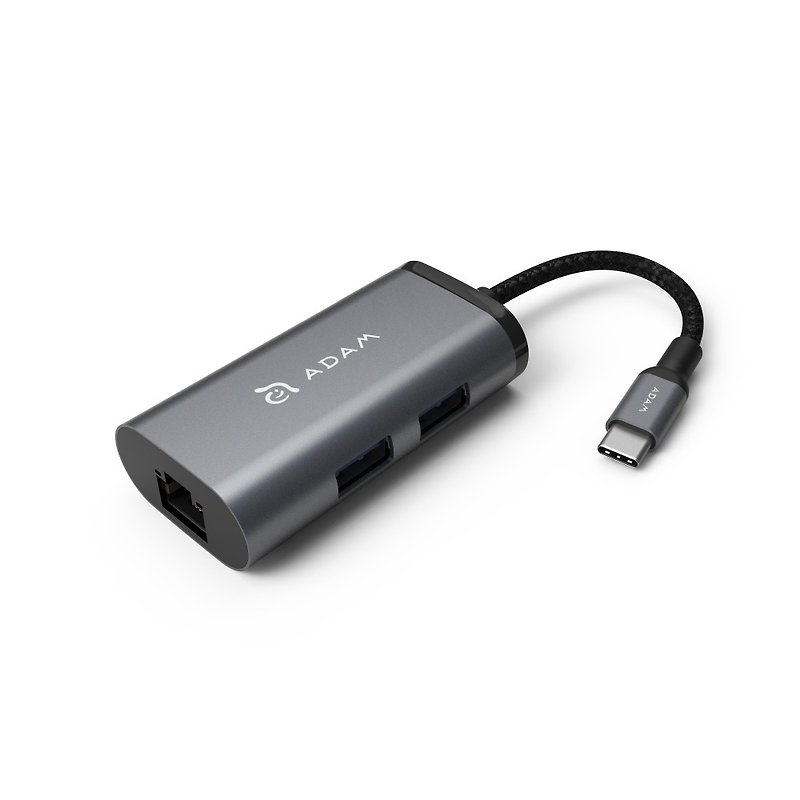 ハブeC301 USB 3.1 USB-C 3ポートネットワークハブ灰多機能 - 充電器・USBコード - 金属 グレー