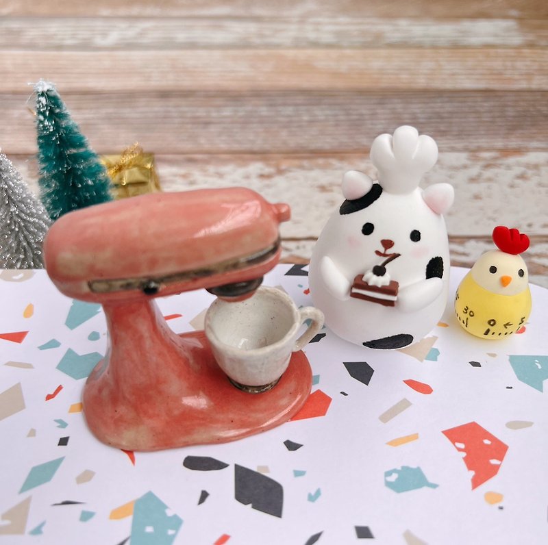 原創角色 米林貓 陶瓷 時光攪拌機 聖誕節禮盒 - 裝飾/擺設  - 陶 粉紅色
