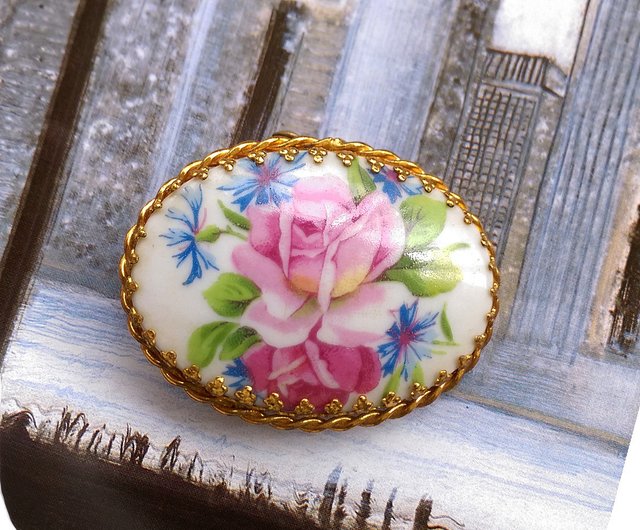 アンティーク シルク製 シルクシフォン 淡いピンクの薔薇 ロココモチーフ (中) アンティーク シルク製 シルクシフォン 淡いピンクの薔薇 ロココ