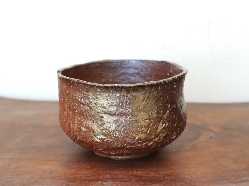 備前焼　茶盌　ty-030 - 茶碗・ボウル - 陶器 ブラウン