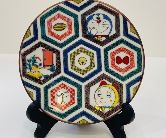 九谷焼 静岳作 皿揃 10客 木箱 九谷焼 静岳作 皿揃 10客 木箱 九谷焼 静岳作 皿揃