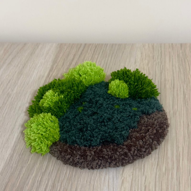 Wool Grass Coaster 家居裝飾 毛線草叢杯墊 香薰墊 手作 禮物 - 杯墊 - 棉．麻 