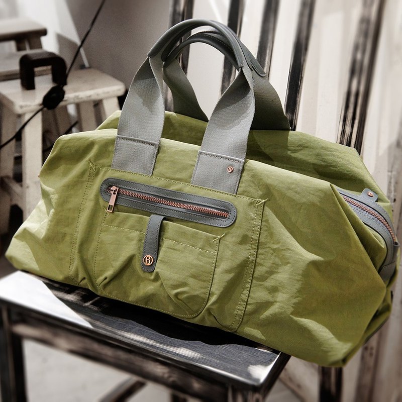 BAGMIO PLATO WEEKEND travel bag-moss green - Messenger Bags & Sling Bags - Polyester Green