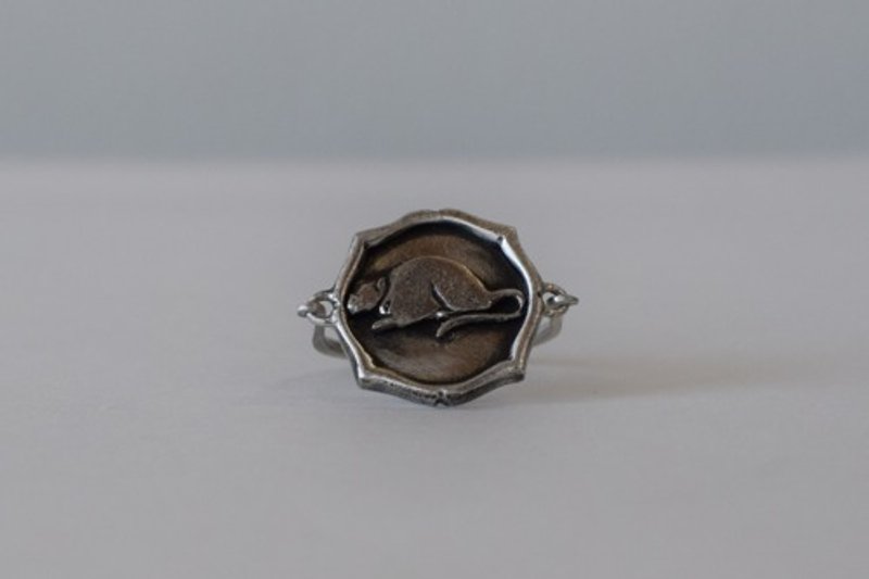 Mouse Charm Ring - General Rings - Other Metals 