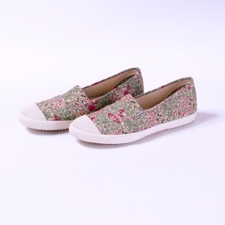 Slip-on casual shoes Flat Sneakers with Japanese fabrics Leather insole