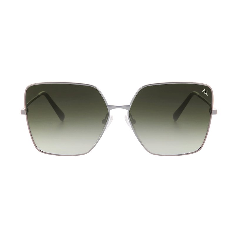 不鏽鋼 太陽眼鏡/墨鏡 灰色 - 時尚藝術太陽眼鏡 /偏光片墨鏡 | LUCINDA槍管灰