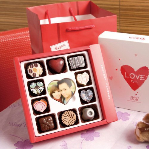 幸福可可手工巧克力專賣店 10+1最愛情人巧克力禮盒-1張影像巧克力