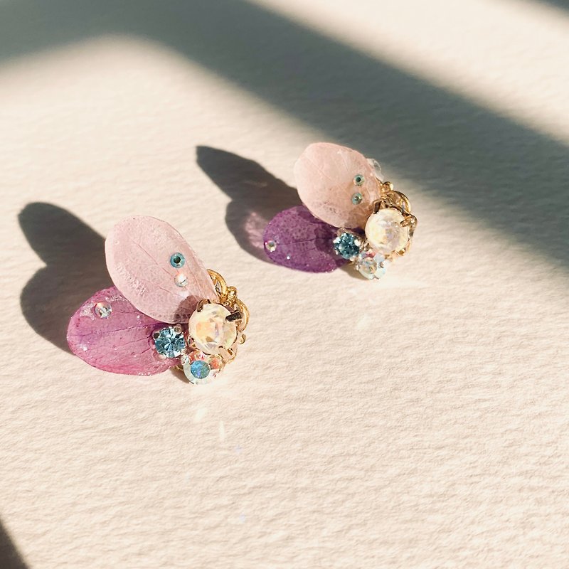 vividesign butterfly earrings with wings - Earrings & Clip-ons - Crystal Purple