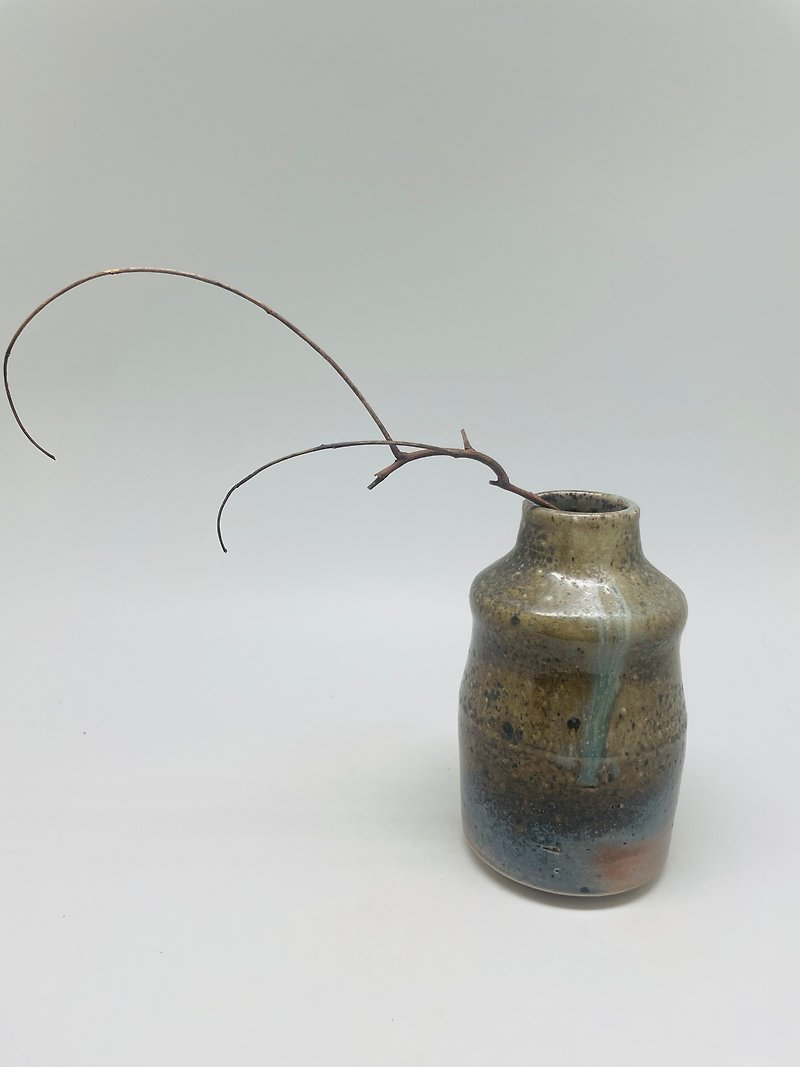 Unglazed wood-fired handmade flower vessel - Pottery & Ceramics - Pottery Brown