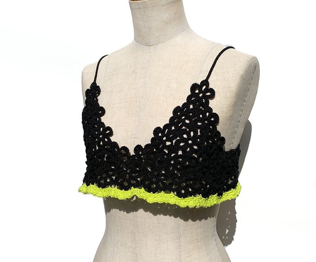 Crochet Bustier] Crochet Flower Motif Bustier - Shop