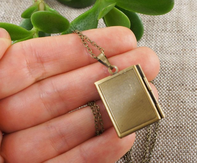 Book Locket Pendant Necklace