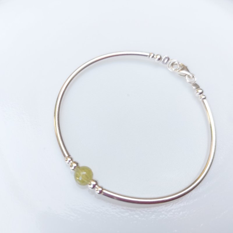 s925純銀 沙弗萊石手鍊 | 手作客製 手鍊 項鍊 耳環 耳飾 飾品 - 手鍊/手環 - 水晶 