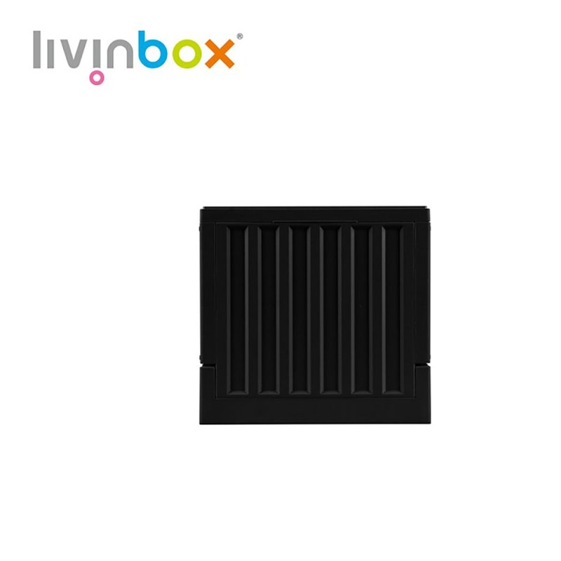 【Livinbox】小型コンテナ収納チェア（ブラック） - 収納用品 - プラスチック ブラック