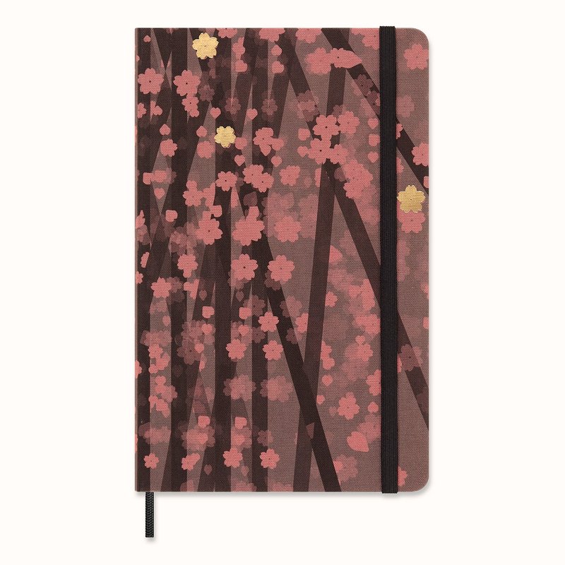 _勿上架_MOLESKINE 津村耕佑櫻花布面筆記本 L型 橫線 - 筆記本/手帳 - 紙 多色