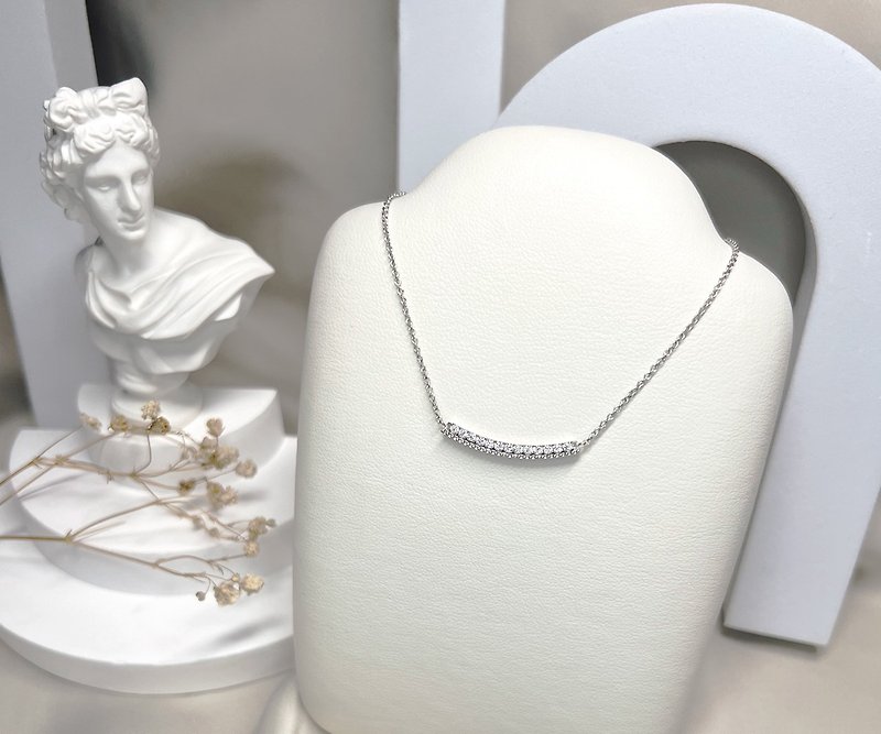 Flower Heart Rabbit Minimalist Necklace_Chémeier Avenue - Necklaces - Other Metals Silver
