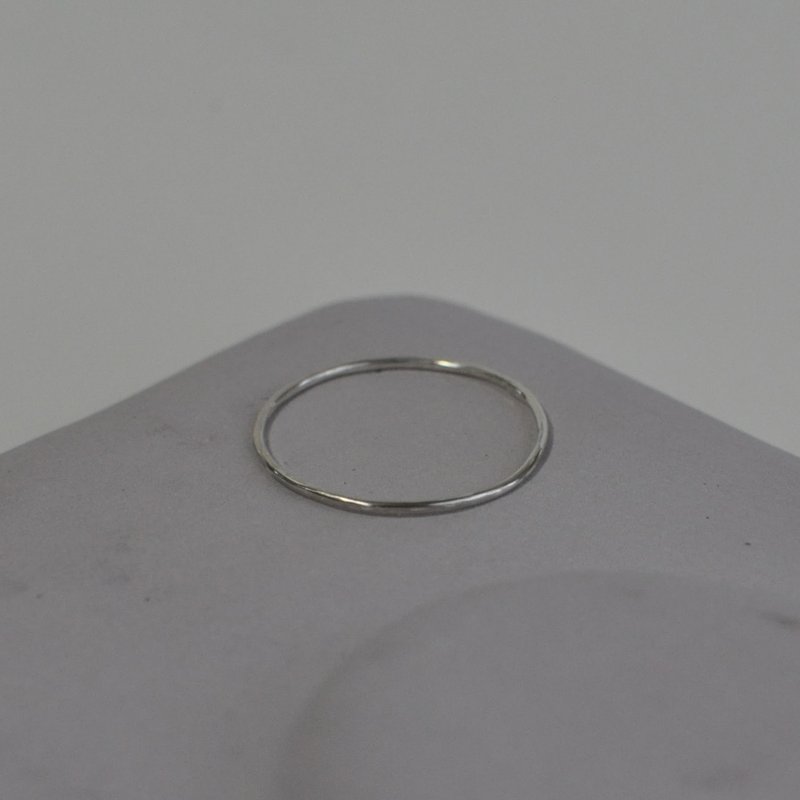 Everyday Silver ring/0.8mm round wire/size can be specified - แหวนทั่วไป - โลหะ สีเงิน