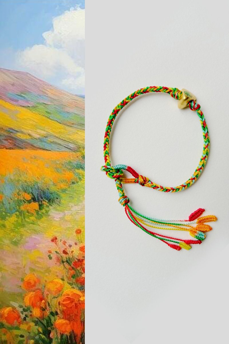 Chunqiu Original | Colorful | Fully Kumihimo| Lucky Bracelet - สร้อยข้อมือ - ผ้าฝ้าย/ผ้าลินิน หลากหลายสี
