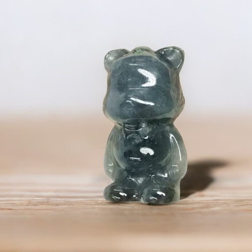 瓔珞翡翠 烏雞翡翠熊熊 | 天然緬甸玉A貨翡翠 | 送禮